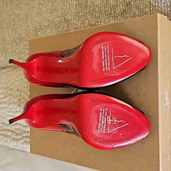 Louboutin Size 10/40 Very Prive Degrade Black/Red - Picture 7 of 8